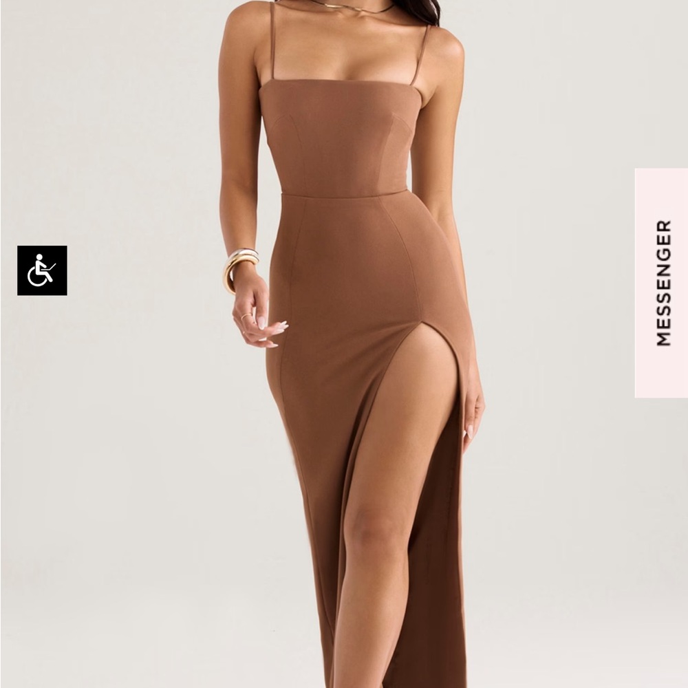 Elegant Brown Maxi Dress